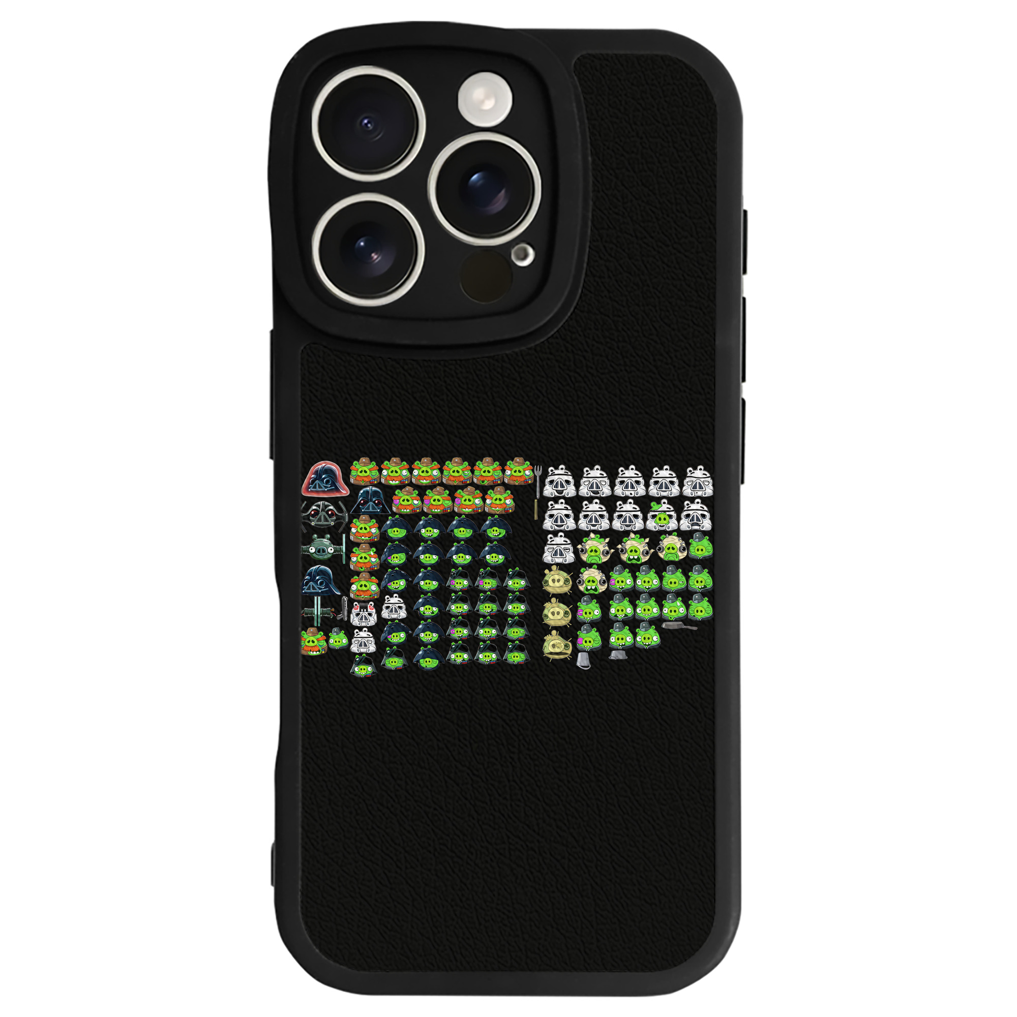 （画像用） Angry Birds アングリーバード 【iPhone 16シリーズ対応】シリコンスマホケース（レザー調） 材質：シリコン